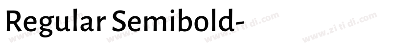Regular Semibold字体转换